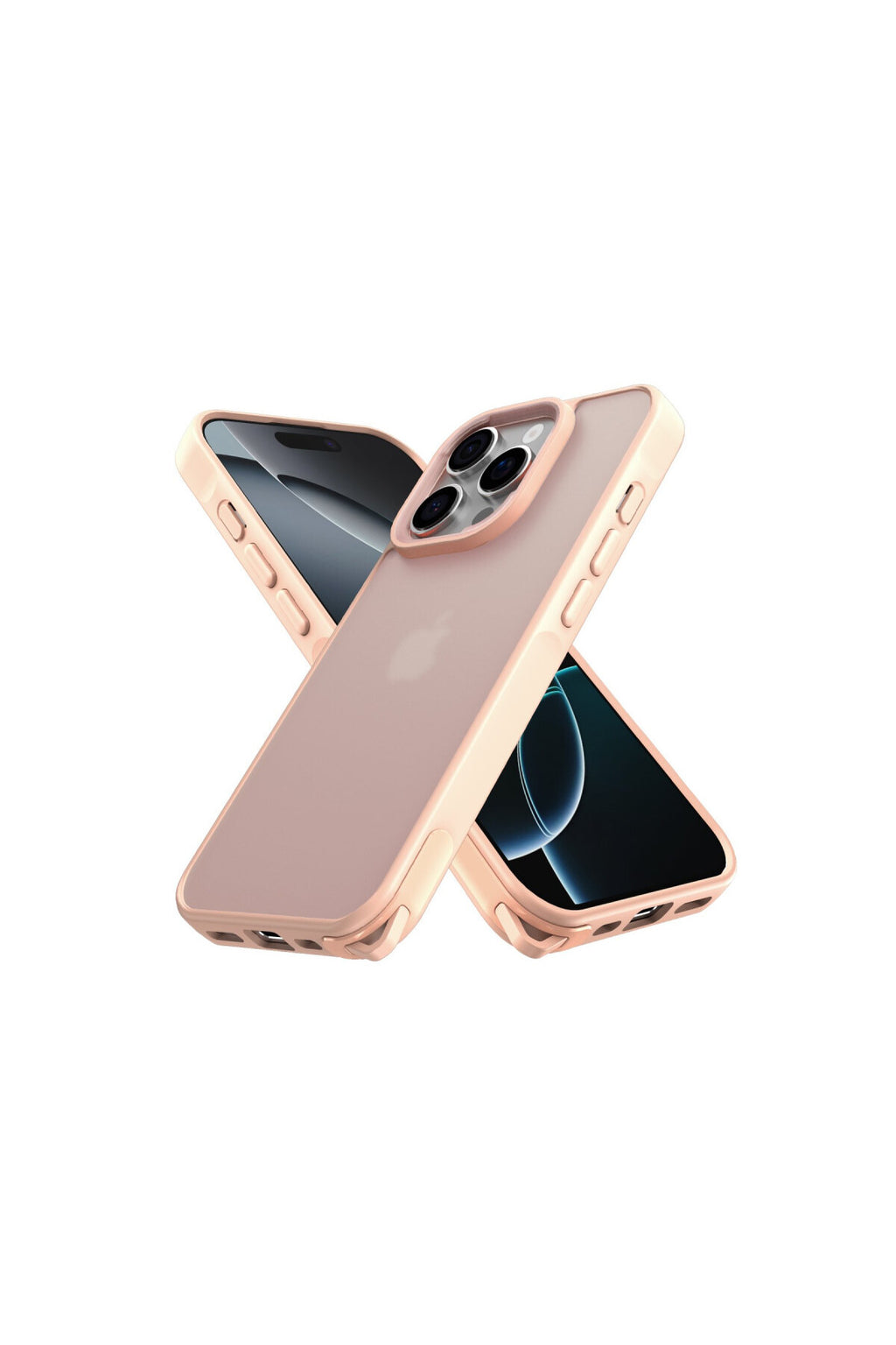 Apple iPhone 16 Pro Uyumlu Kılıf Elegant Kapak - Pudra