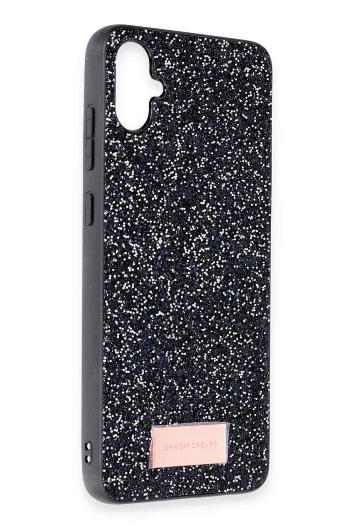 Onegif Samsung Galaxy A05 Uyumlu Bright Simli Kapak - Siyah