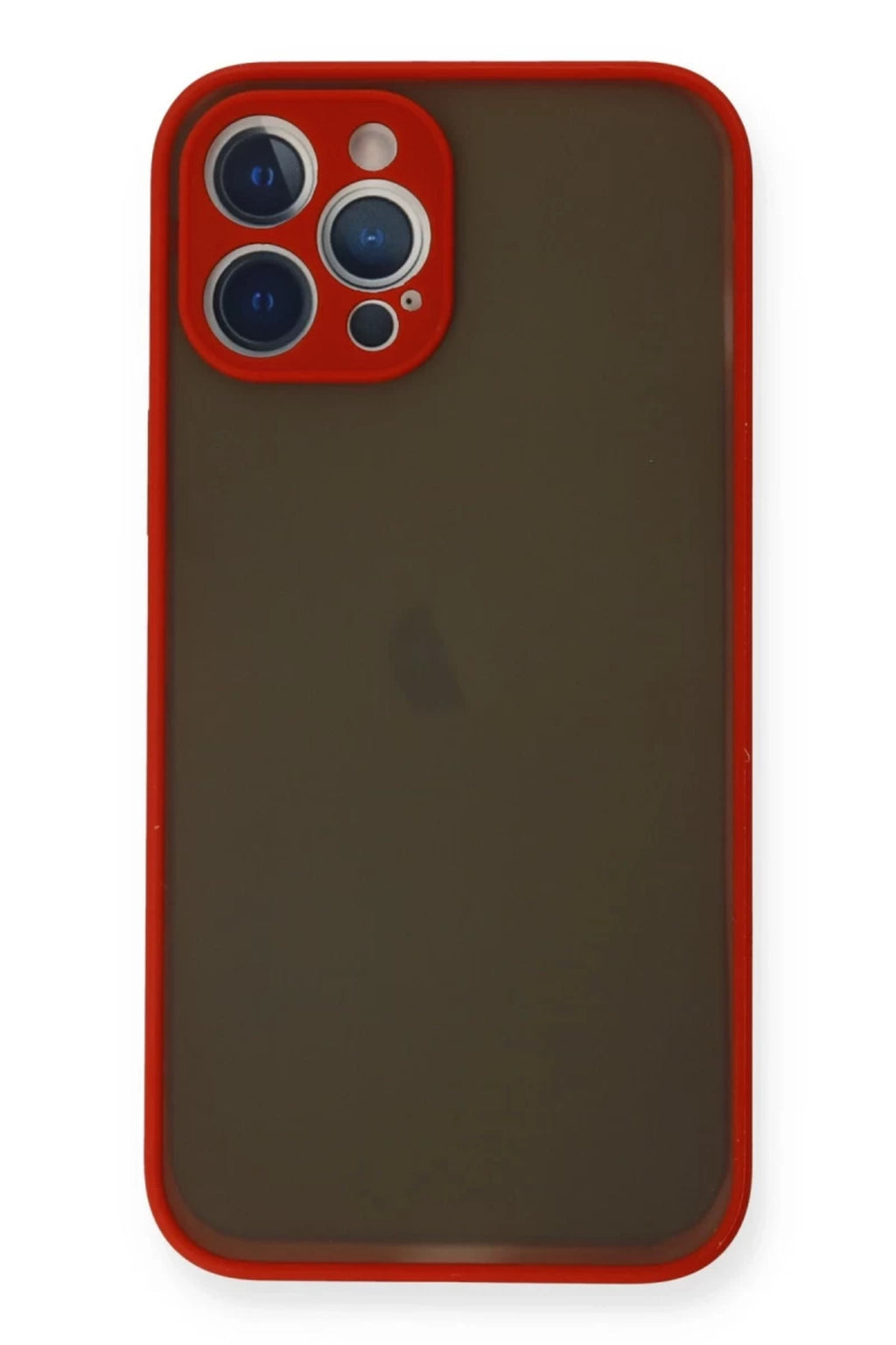 Apple iPhone 12 Pro Max Uyumlu Kılıf Montreal Silikon Kapak - Kırmızı