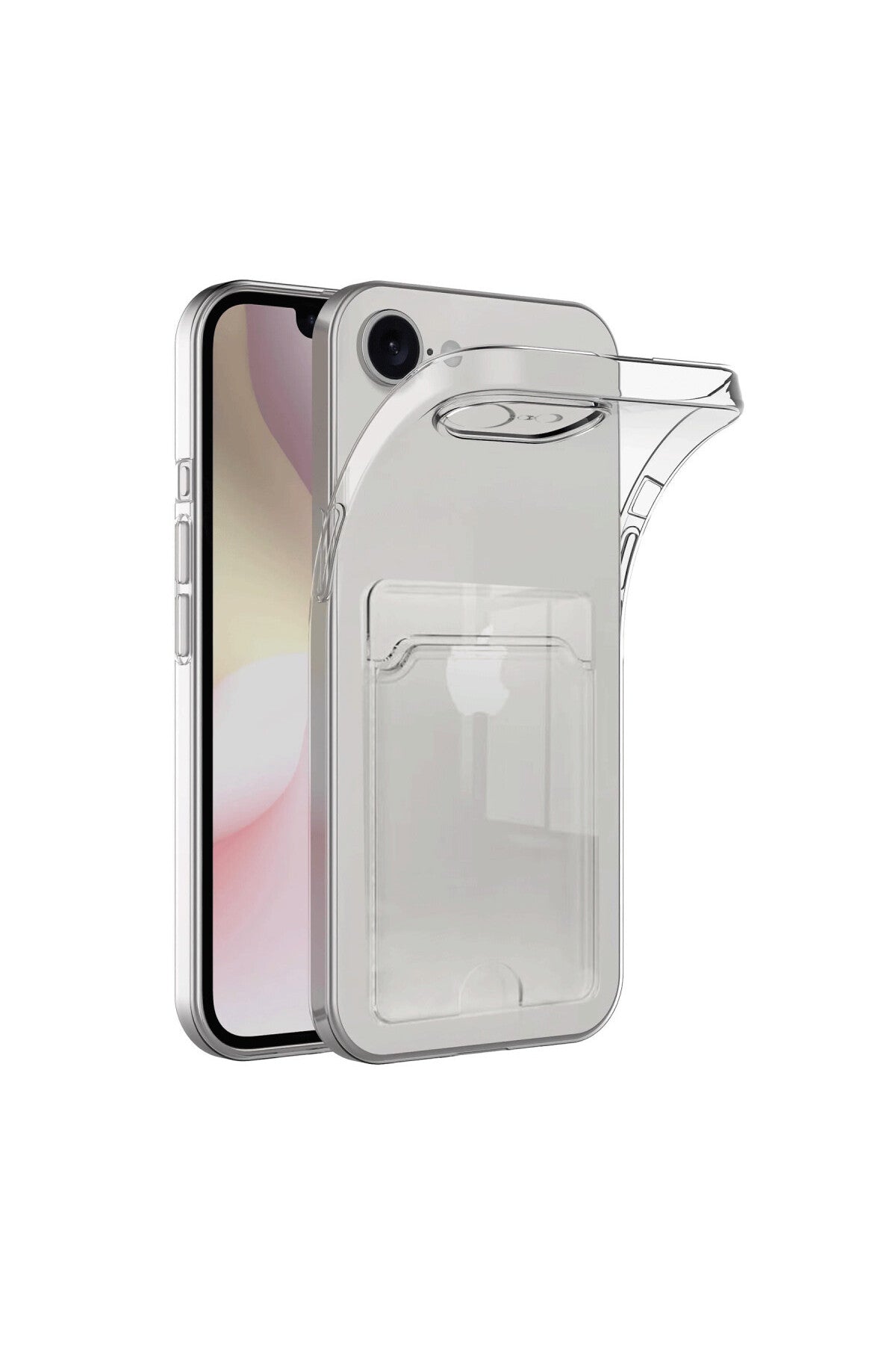 Apple iPhone 16E Uyumlu Kılıf Kart Şeffaf Silikon - Şeffaf
