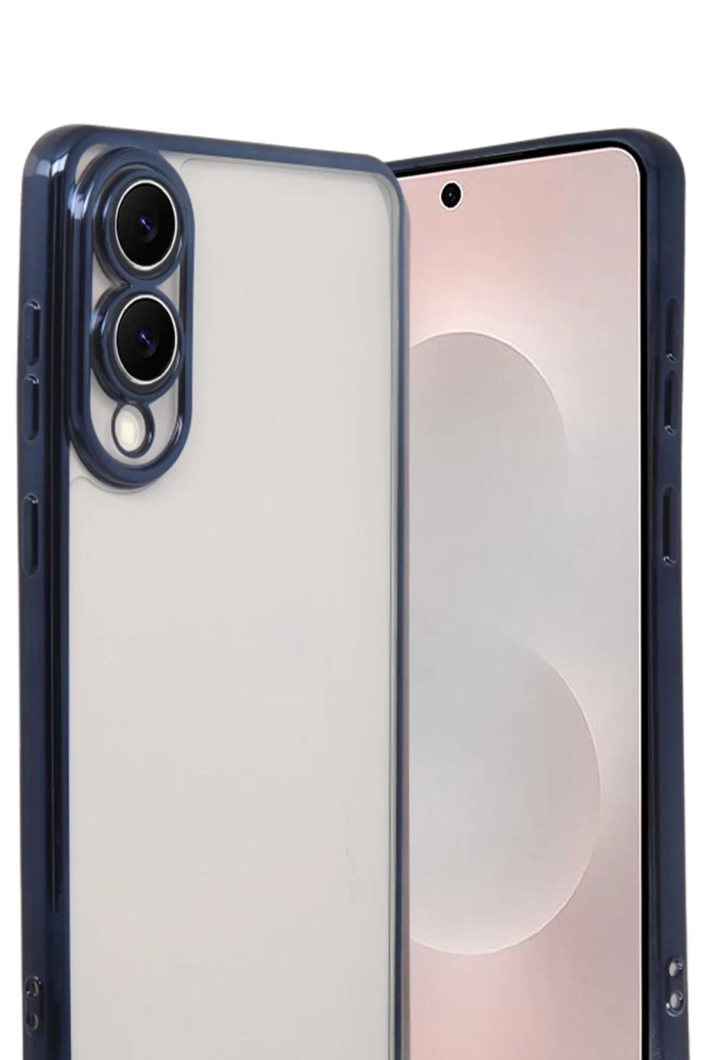 Samsung Galaxy S25 Uyumlu Edge Lensli Silikon - Lacivert