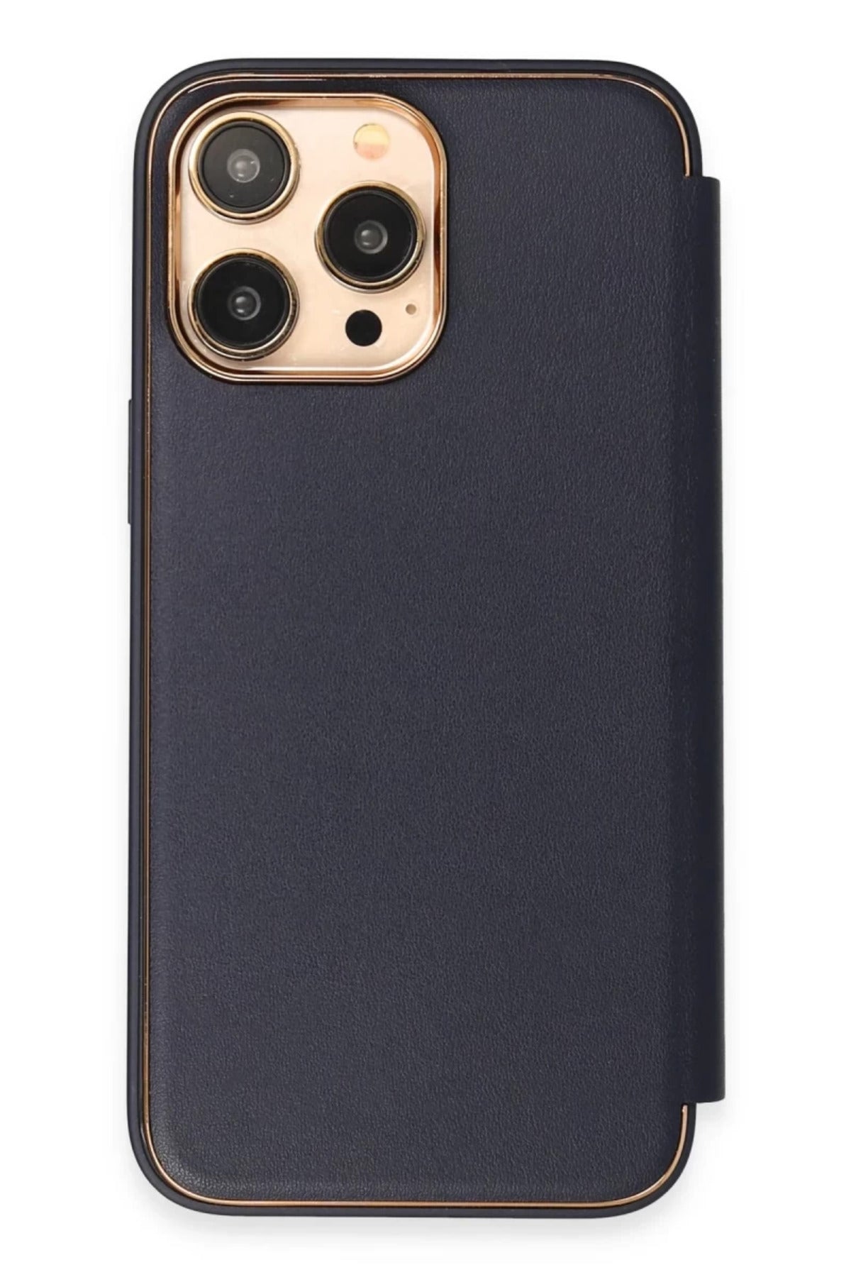 Apple iPhone 13 Pro Max Uyumlu Kılıf Dolpin Kapaklı - Lacivert