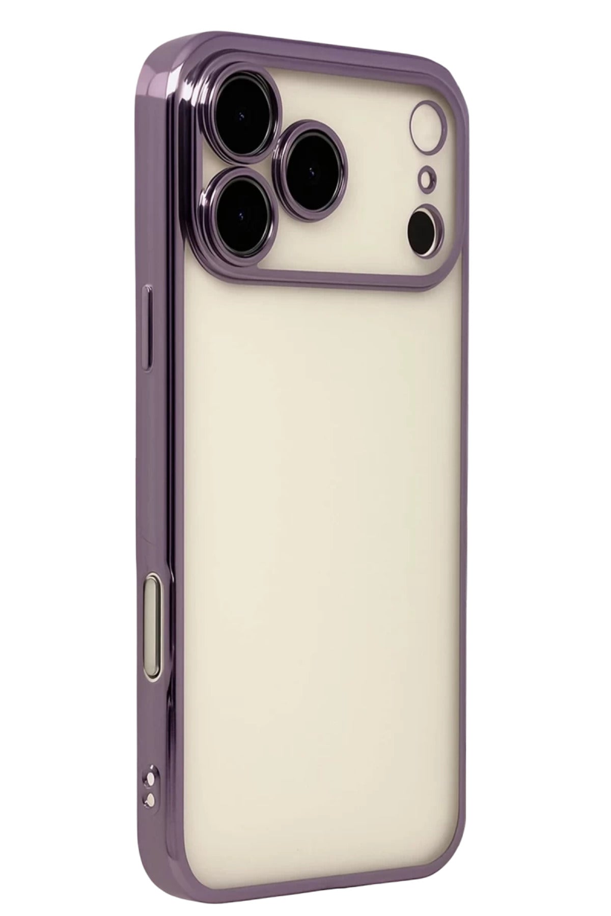 Apple iPhone 17 Pro Uyumlu Lensli Silikon - Mor