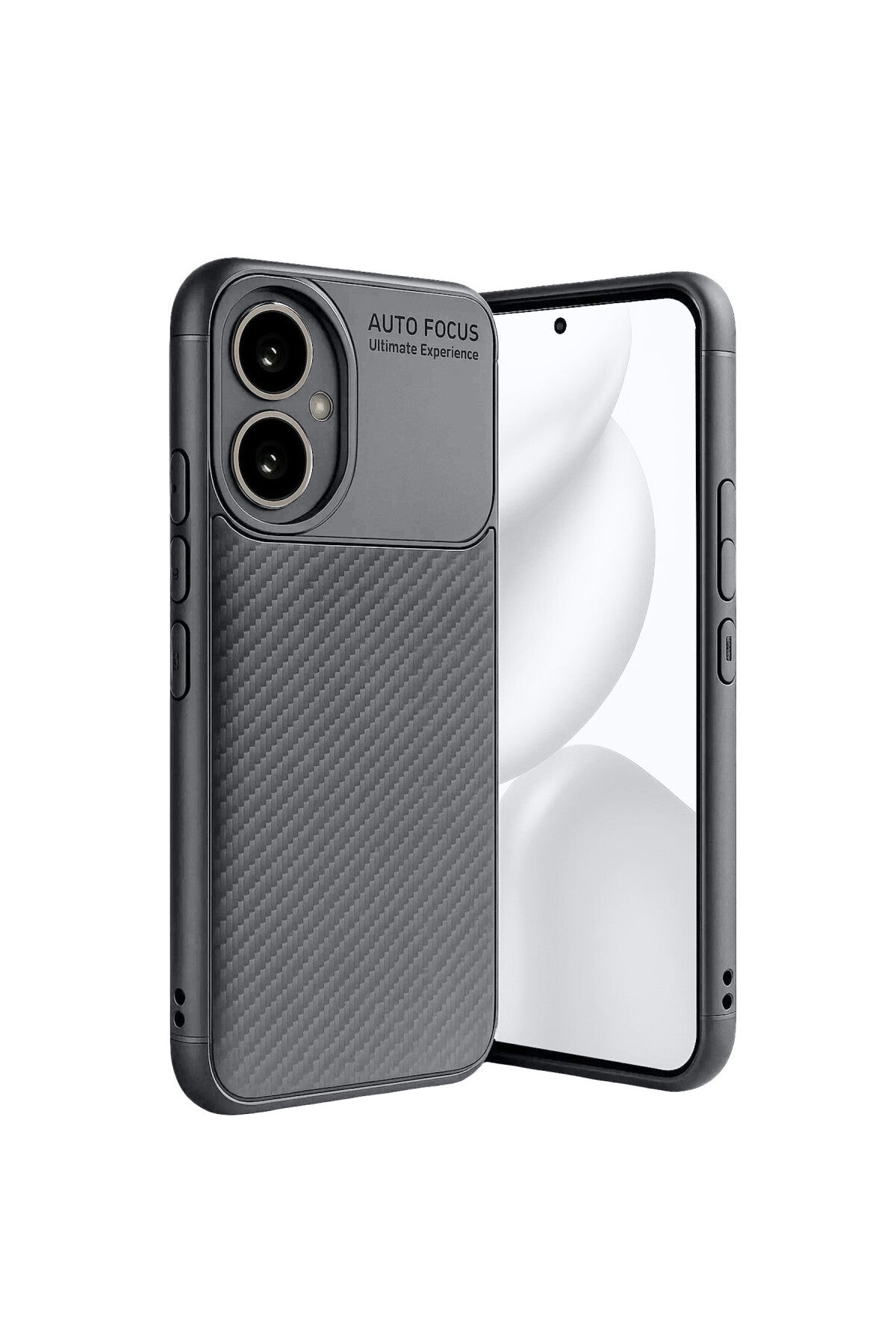 Honor 400 Uyumlu Kılıf Auto Focus Karbon Kapak - Gri