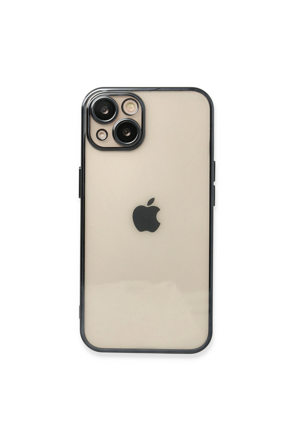 Apple iPhone 13 Uyumlu Kılıf Lensli Silikon - Siyah
