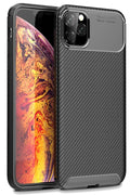 Apple iPhone 11 Pro Max Uyumlu Kılıf Auto Focus Karbon Kapak - Siyah