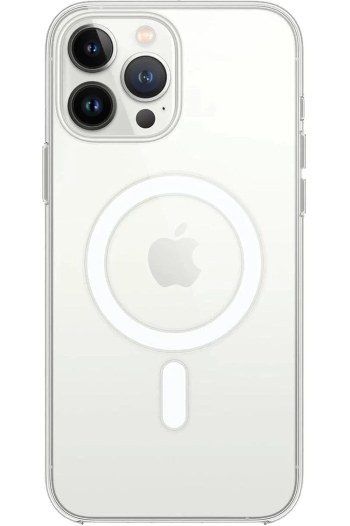 Apple iPhone 15 Pro Uyumlu Kılıf Magneticsafe Şeffaf Silikon - Şeffaf