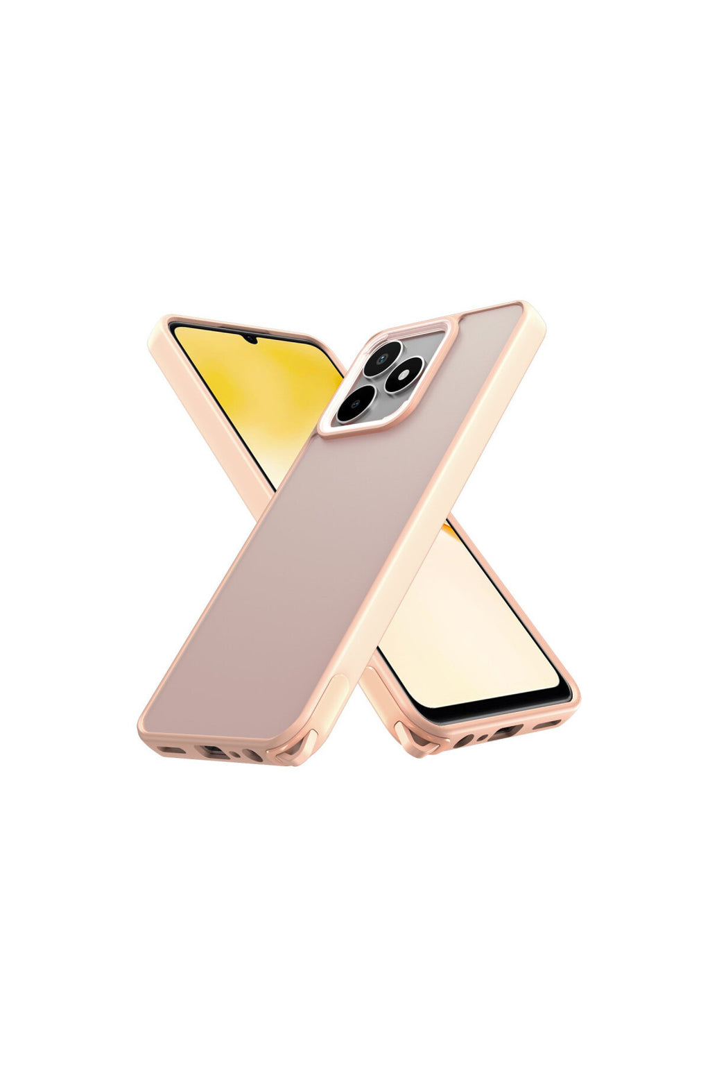 Realme C53 Uyumlu Kılıf Elegant Kapak - Pudra