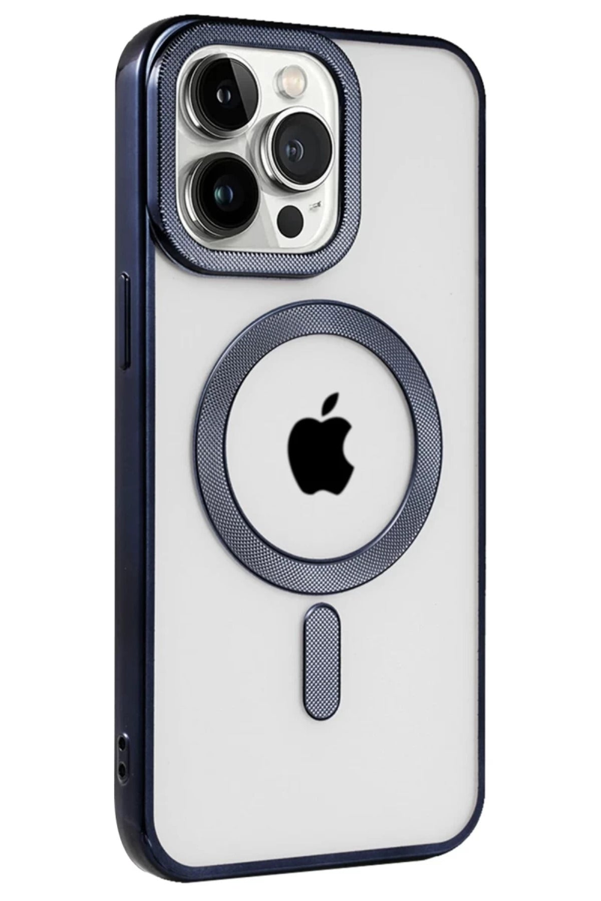 Apple iPhone 15 Pro Max Uyumlu Kılıf Kronos Magsafe Kapak - Lacivert