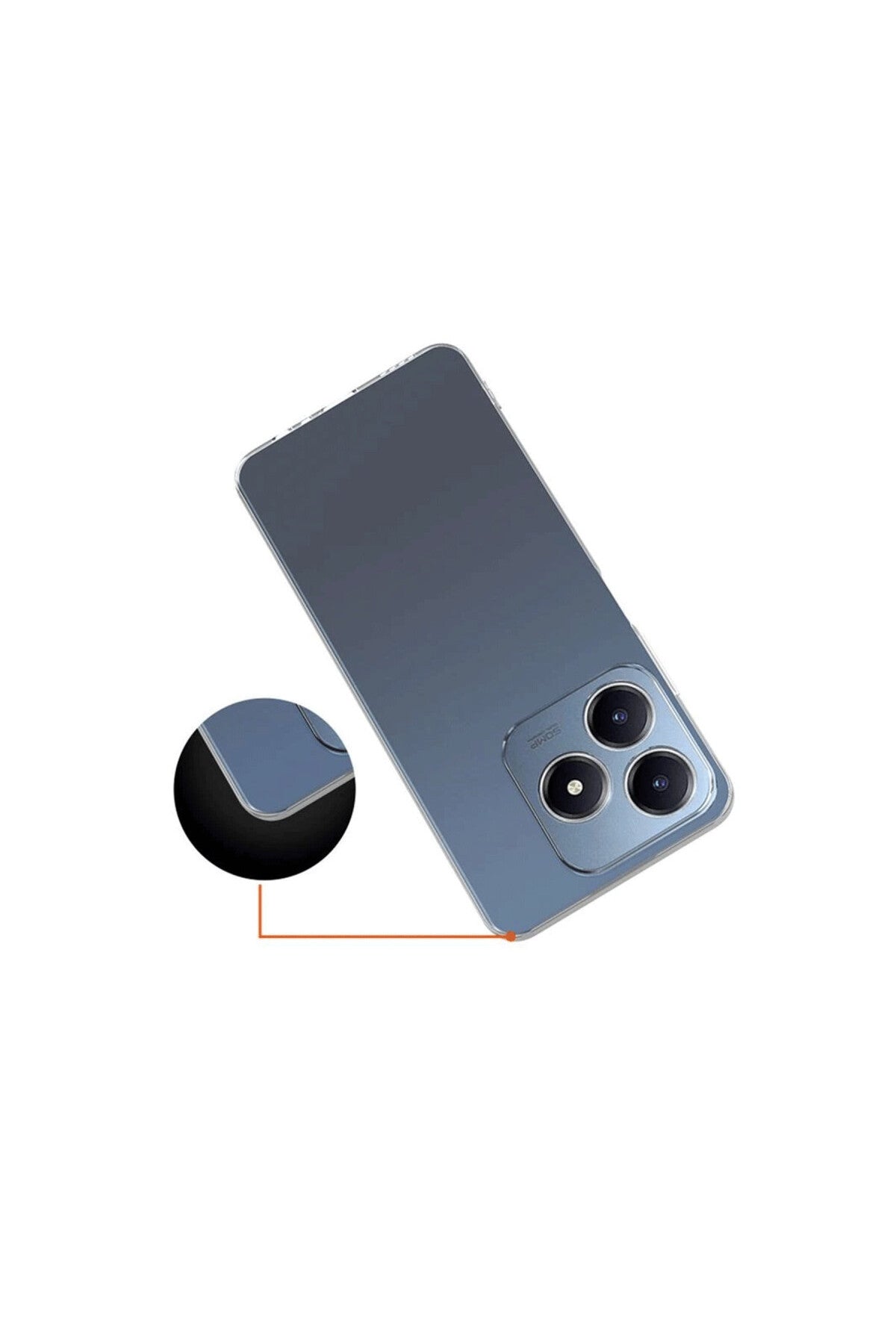 Realme C61 Uyumlu Kılıf Lüx Şeffaf Silikon