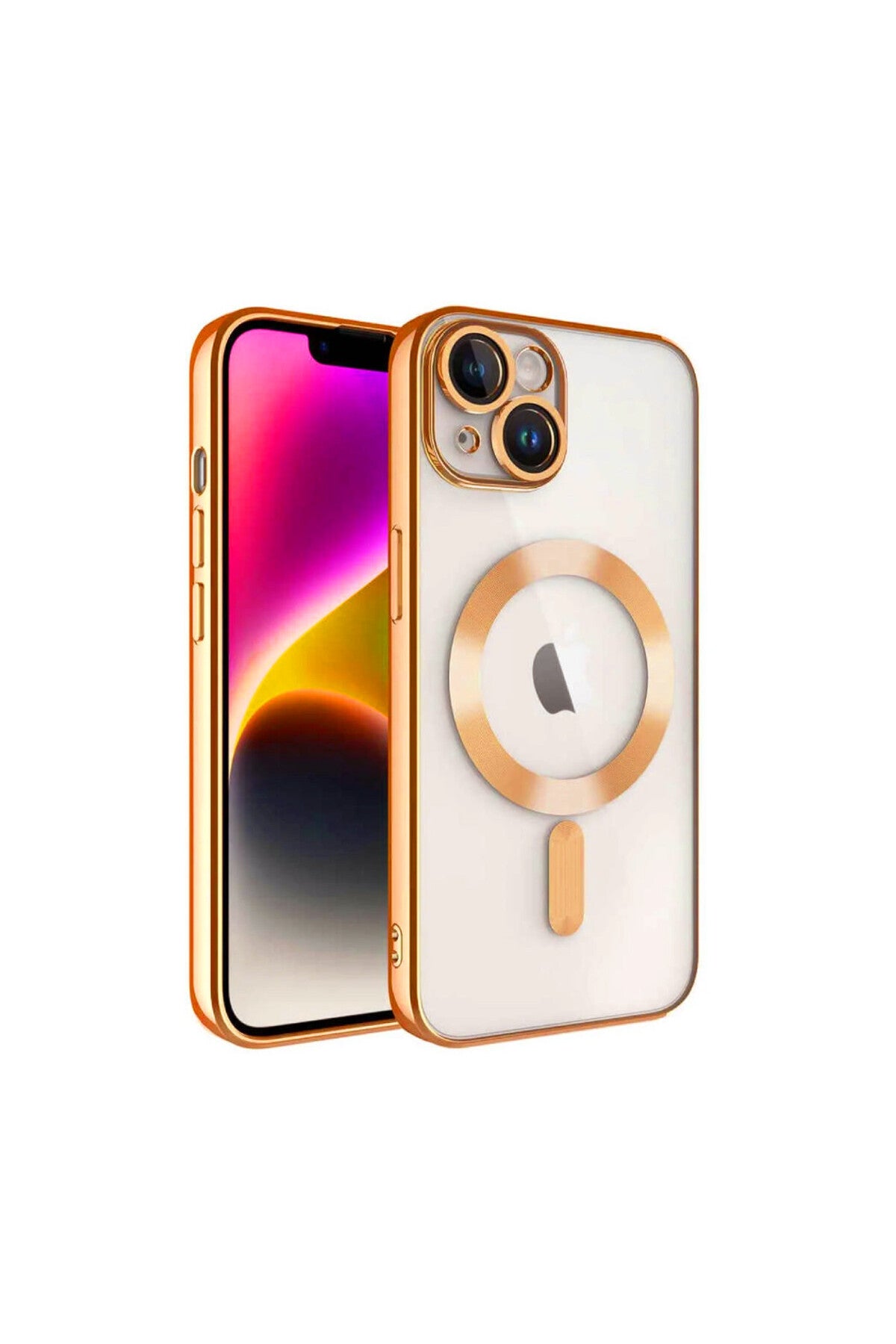 Apple iPhone 13 Uyumlu Kılıf Kross Magneticsafe Kapak - Turuncu