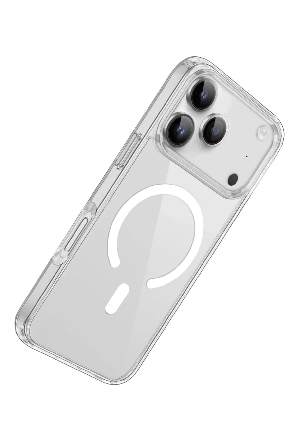 Apple iPhone 17 Pro Uyumlu Kılıf Pc Real Magsafe Kapak - Şeffaf