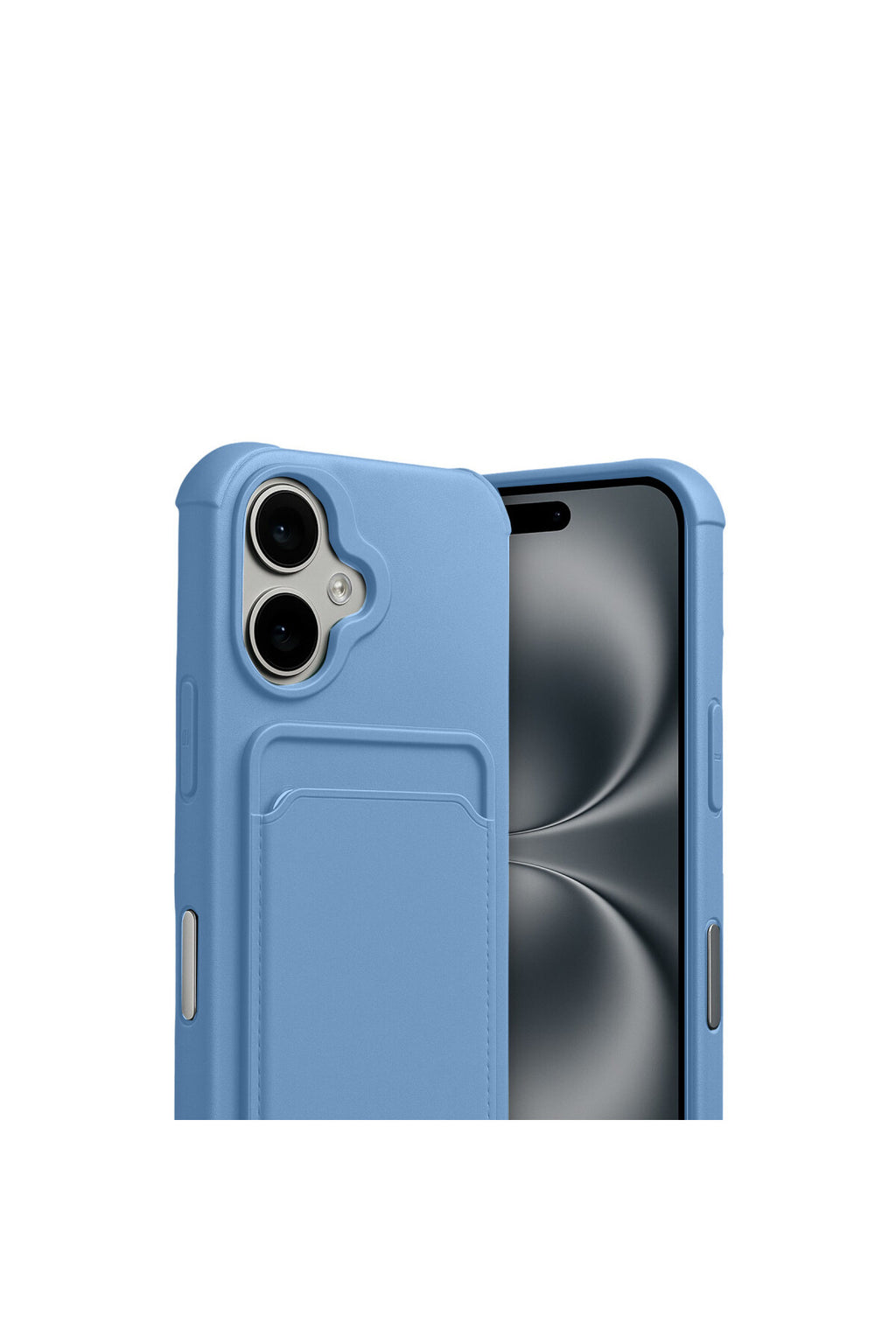 Apple iPhone 17 Uyumlu Kelvin Kartvizitli Silikon - Mavi