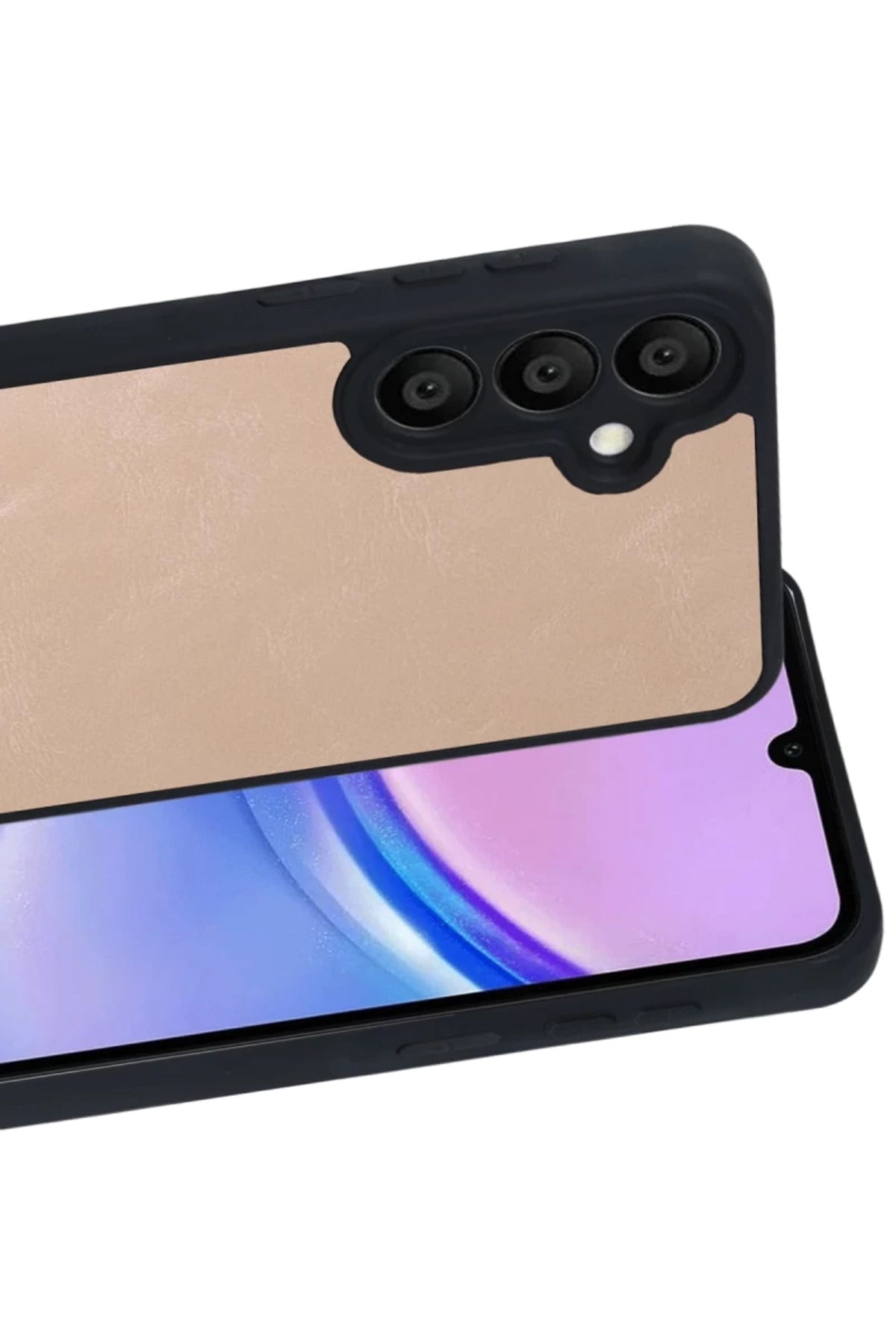 Samsung Galaxy A37 5G Uyumlu Aras Deri Kapak - Pudra