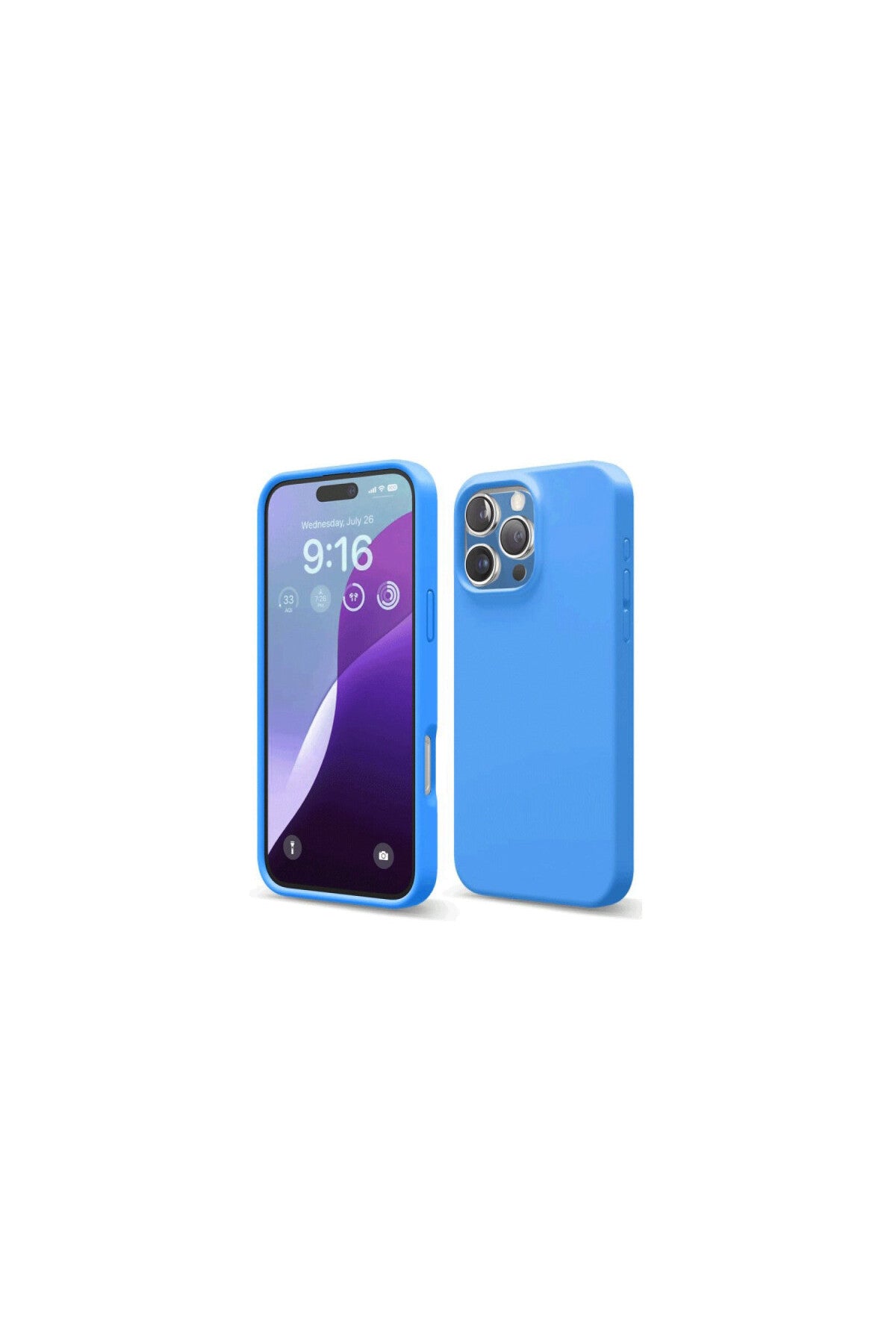 Apple iPhone 16 Pro Max Uyumlu Kılıf First Silikon - Mavi