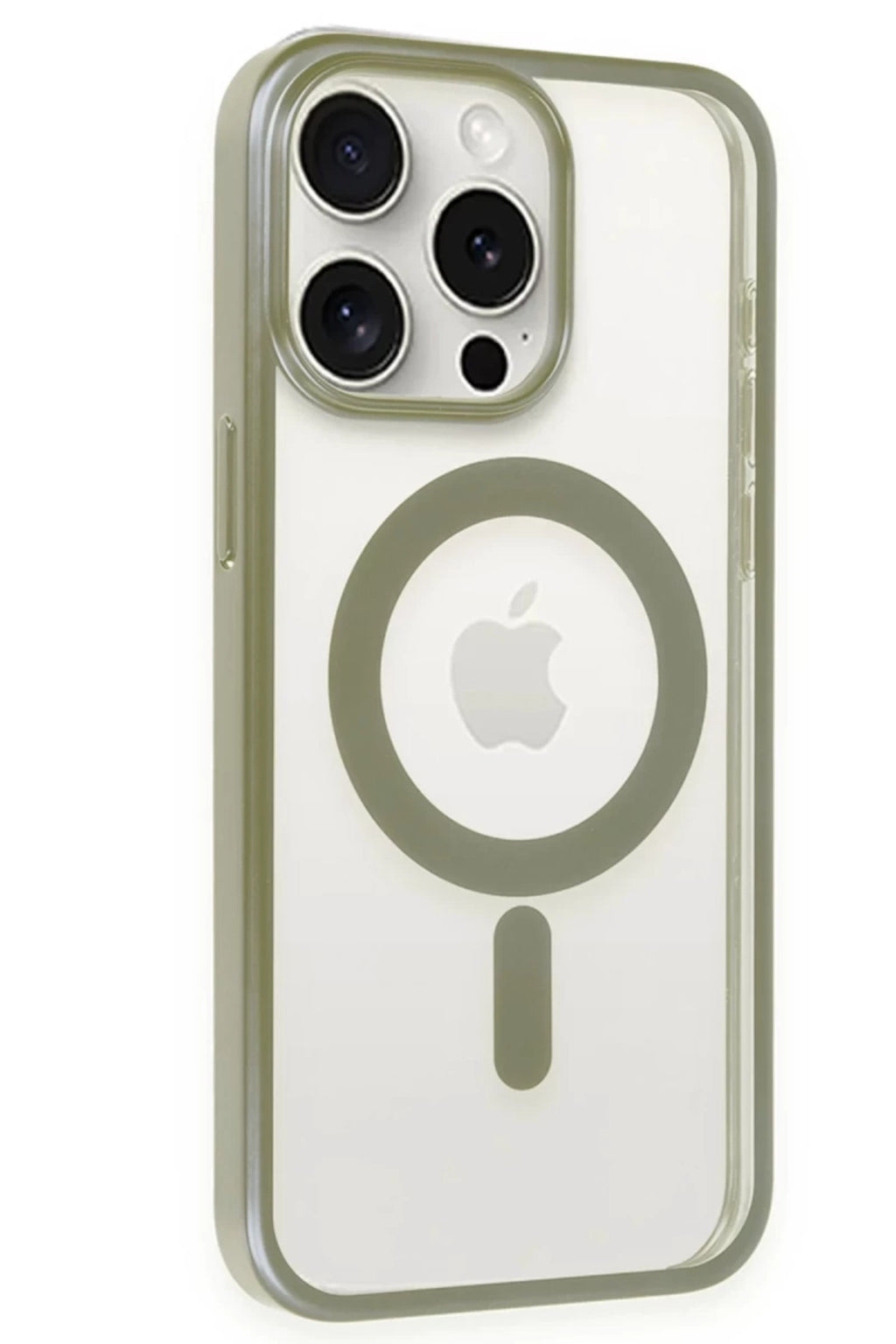 Apple iPhone 15 Pro Max Uyumlu Kılıf Erozi Magsafe Kapak - Gri