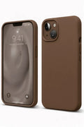 Apple iPhone 14 Uyumlu Kılıf First Silikon - Kahverengi