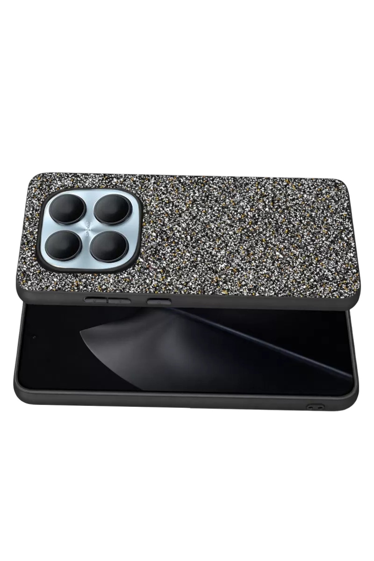 Onegif Xiaomi Redmi Note 15 Pro 5G Uyumlu Bright Simli Kapak - Gold