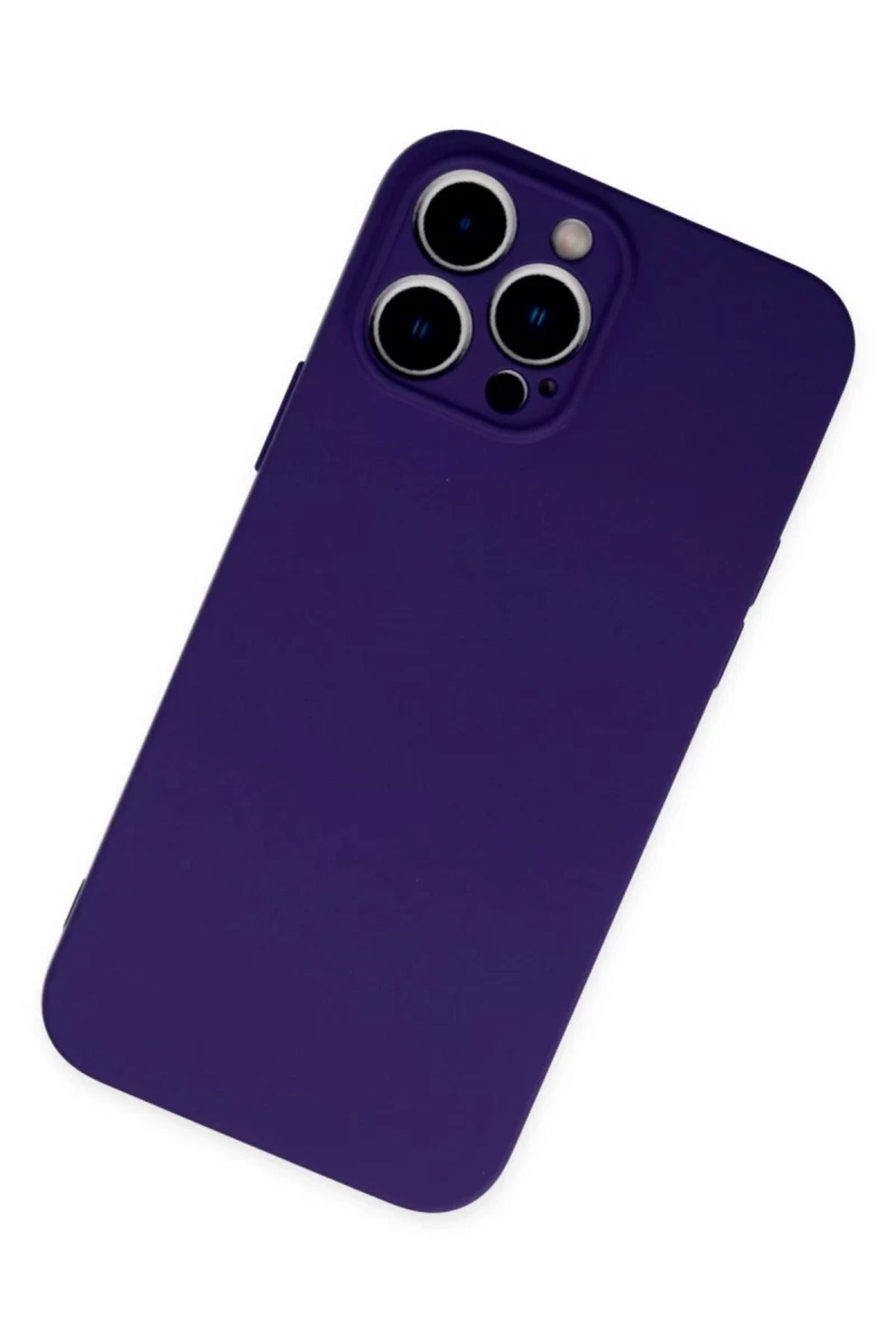 Apple iPhone 13 Pro Max Uyumlu Kılıf Nano içi Kadife Silikon - Mor