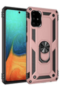 Samsung Galaxy A71 Uyumlu Kılıf Sofya Yüzüklü Silikon Kapak - Rose