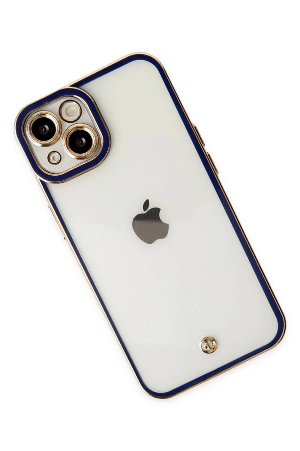 Apple iPhone 14 Plus Uyumlu Kılıf Liva Lens Silikon - Mavi