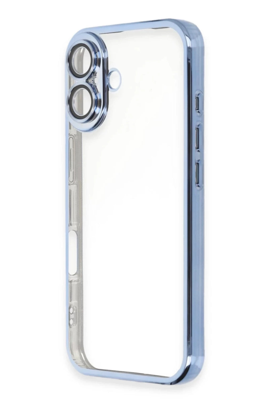 Apple iPhone 16 Plus Uyumlu Kılıf Lensli Silikon - Açık Mavi