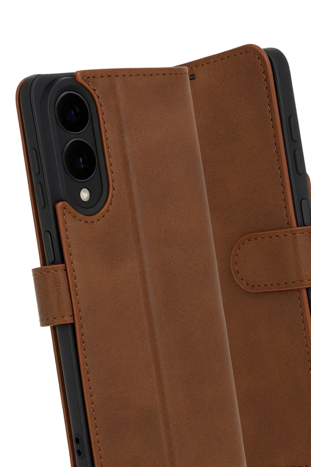 Samsung Galaxy S25 Uyumlu Edge Trend S Plus Kapaklı Kılıf - Taba