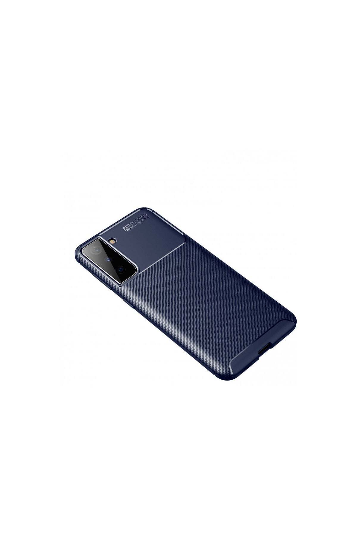 Samsung Galaxy S21 Plus Uyumlu Kılıf Auto Focus Karbon Kapak - Lacivert