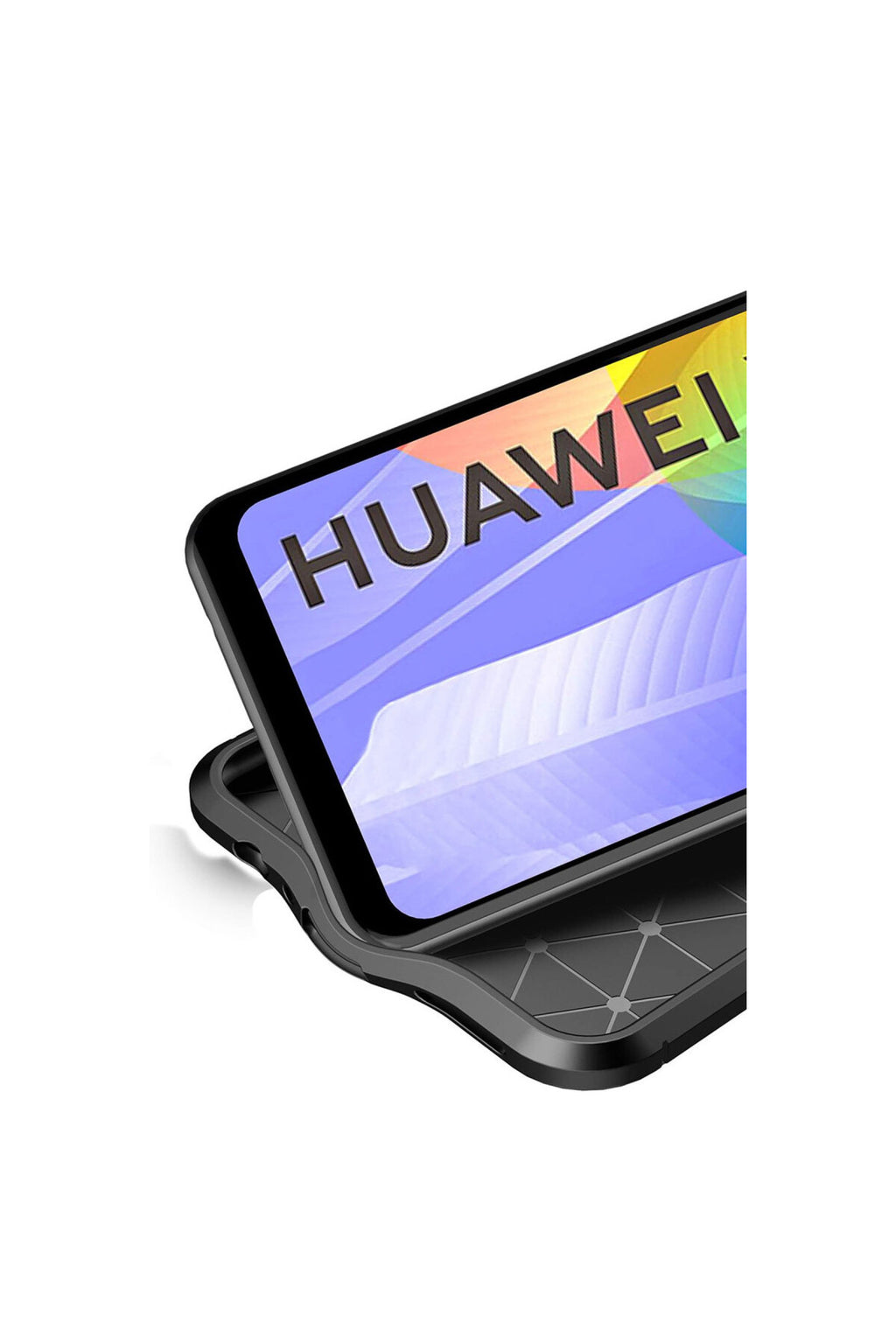 Huawei Y6P Uyumlu Kılıf Auto Focus Kapak - Siyah