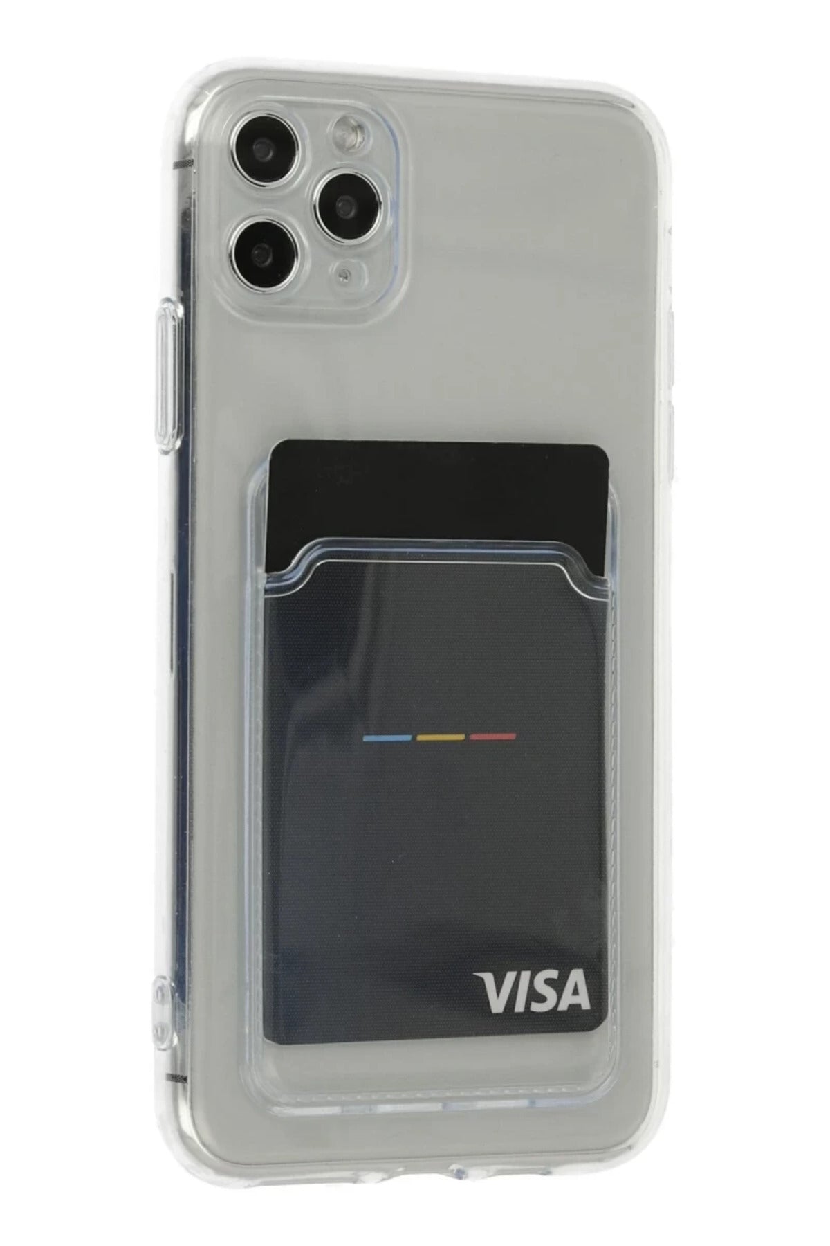 Apple iPhone 11 Pro Max Uyumlu Kılıf Kart Şeffaf Silikon - Şeffaf