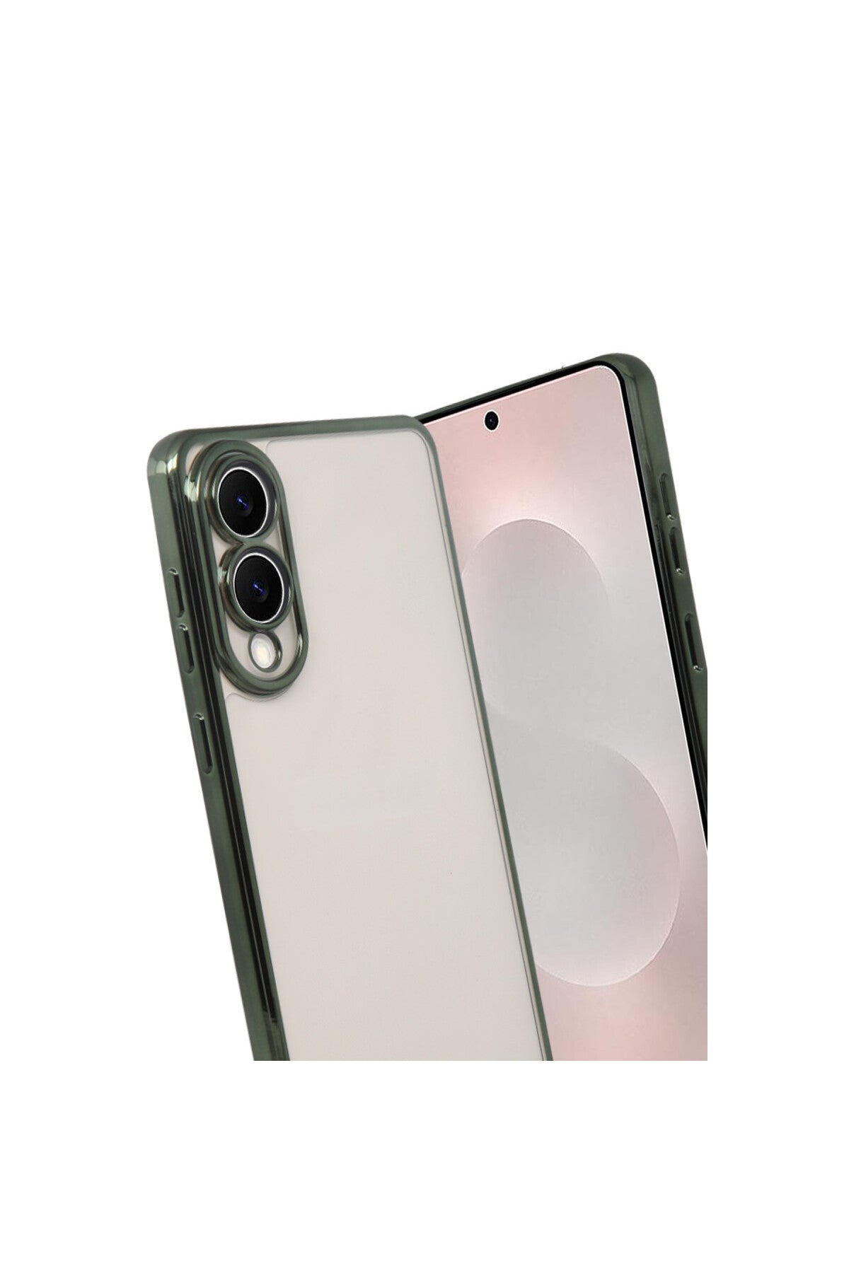 Samsung Galaxy S25 Uyumlu Edge Lensli Silikon - Yeşil