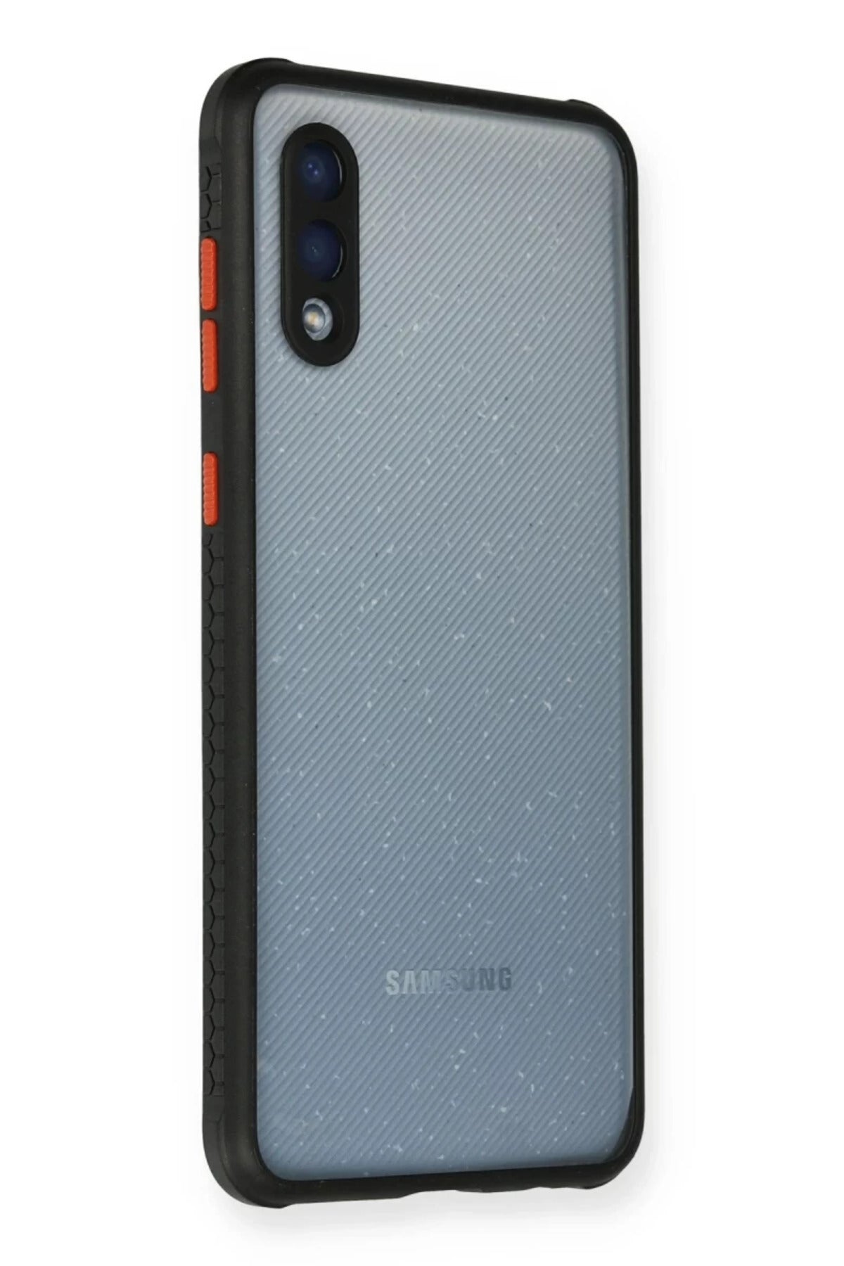 Samsung Galaxy A02 Uyumlu Kılıf Miami Şeffaf Silikon - Siyah