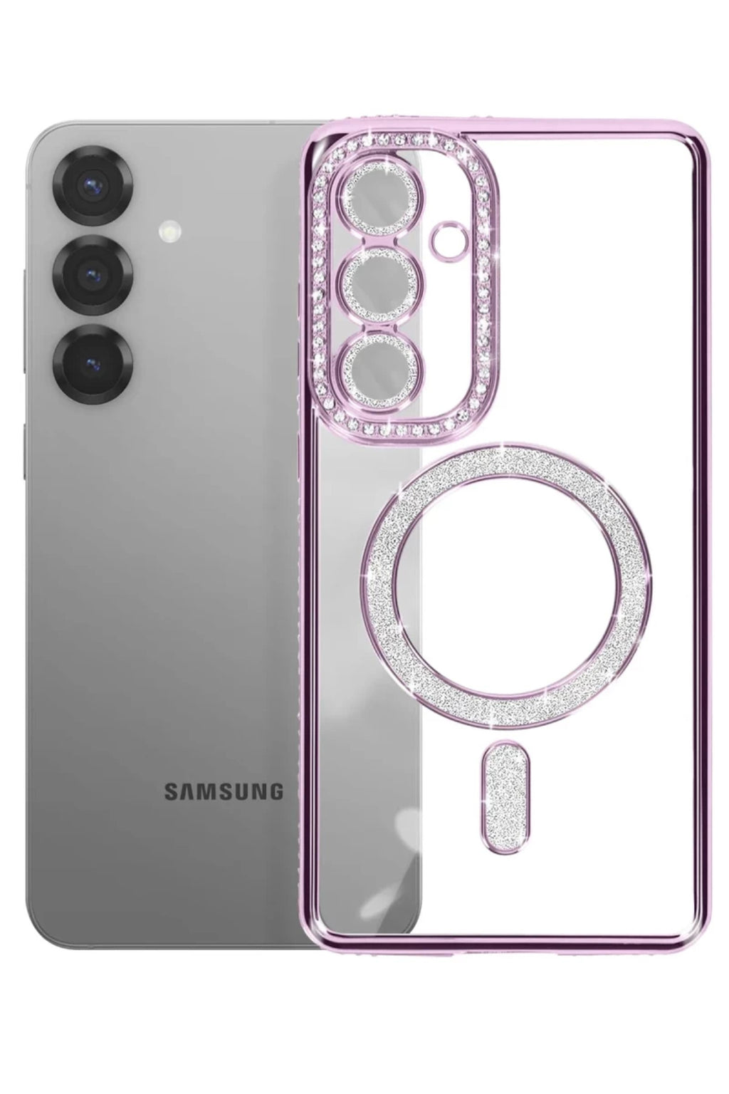 Samsung Galaxy S26 Plus Uyumlu Joke Simli Magneticsafe Kılıf - Derin Mor