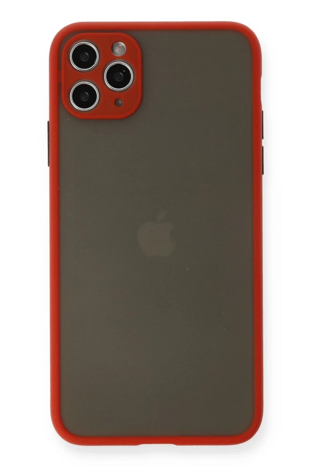 Apple iPhone 11 Pro Max Uyumlu Kılıf Montreal Silikon Kapak - Kırmızı