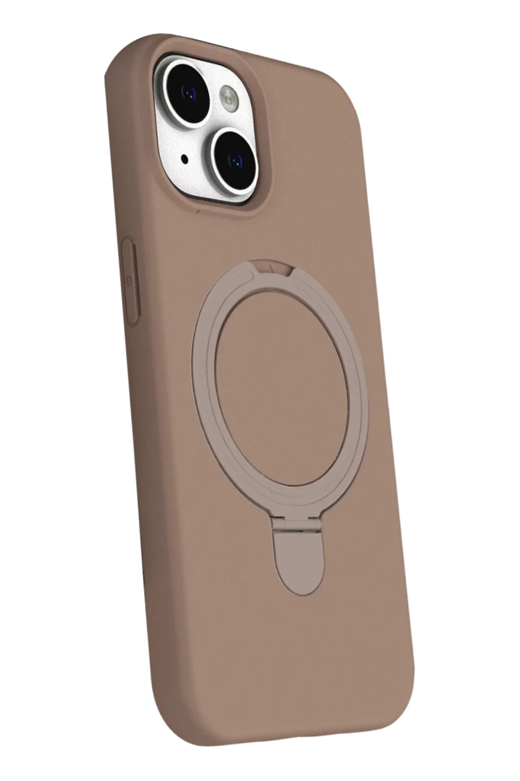 Apple iPhone 14 Uyumlu Regal Magsafe Standlı Kapak - Çöl Titanyum
