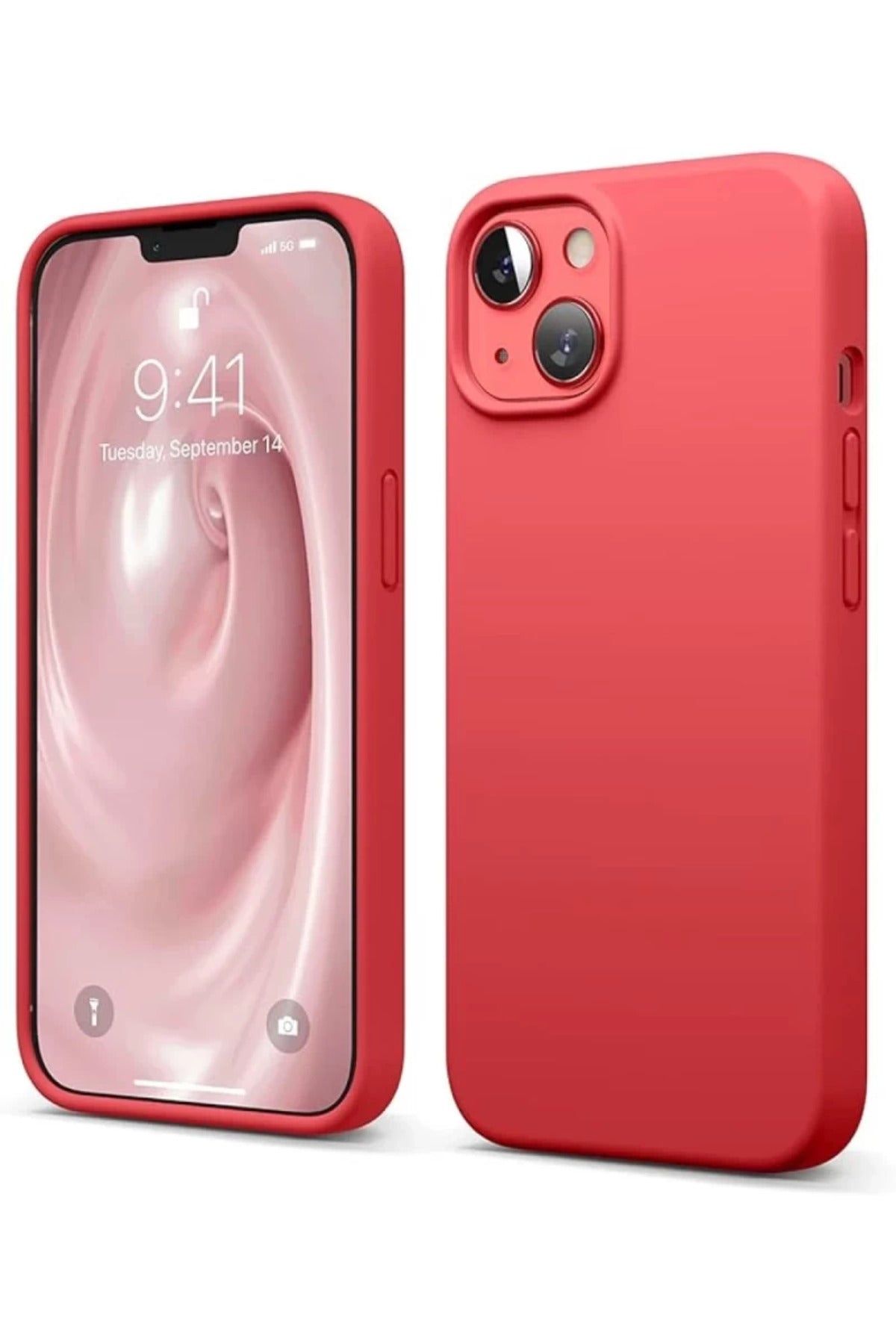 Apple iPhone 14 Uyumlu Kılıf First Silikon - Kırmızı