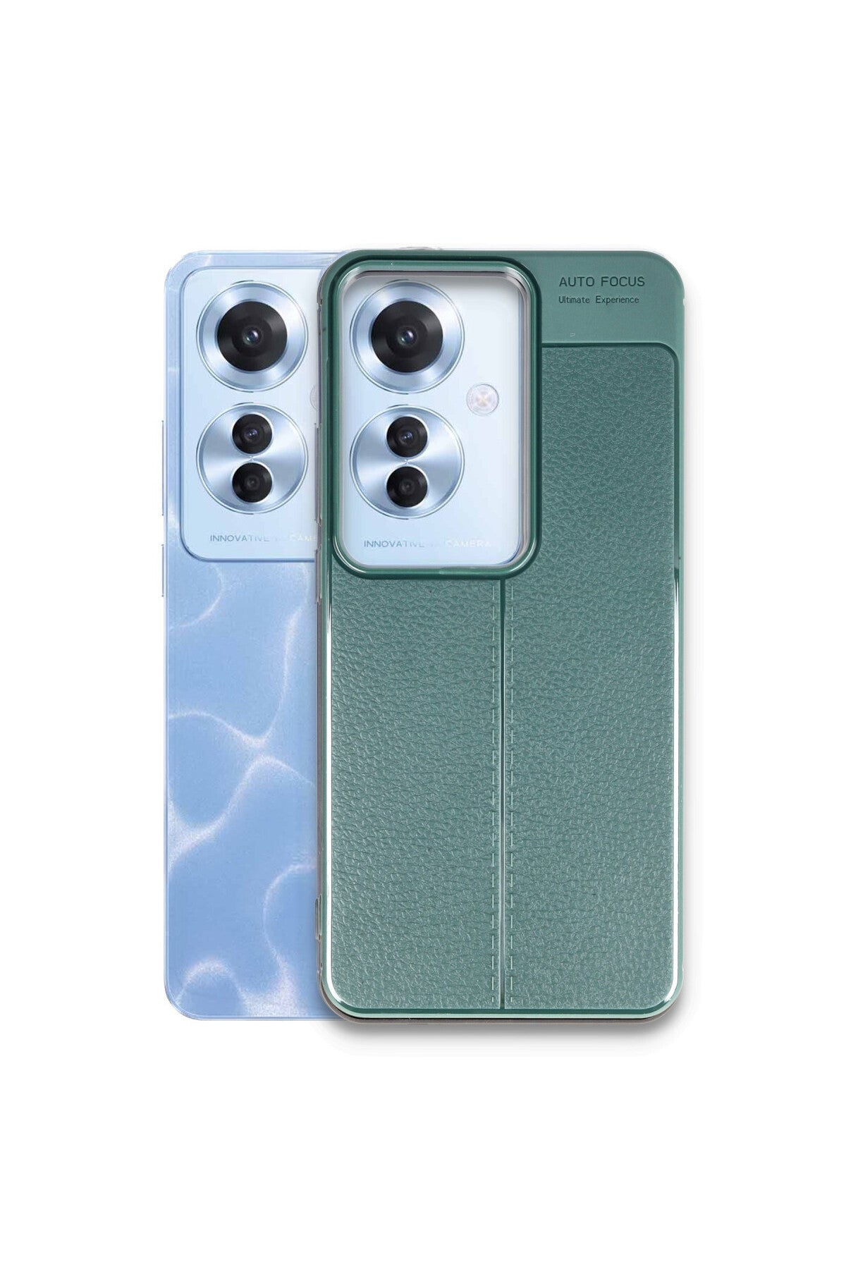 Oppo Reno 11F Uyumlu Kılıf Auto Focus Kapak - Koyu Yeşil