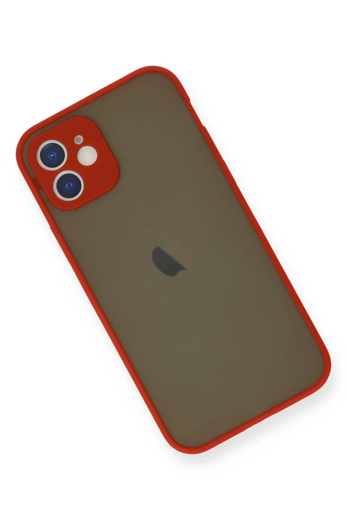 Apple iPhone 12 Mini Uyumlu Kılıf Montreal Silikon Kapak - Kırmızı