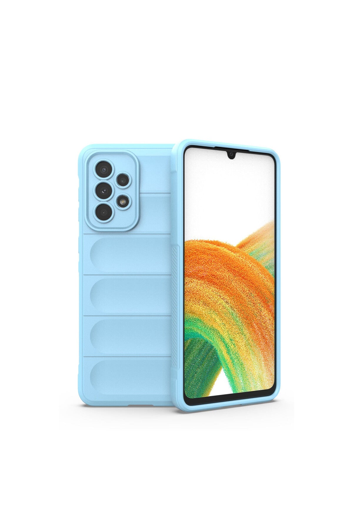 Samsung Galaxy A33 5G Uyumlu Kılıf Optimum Silikon - Sky Blue