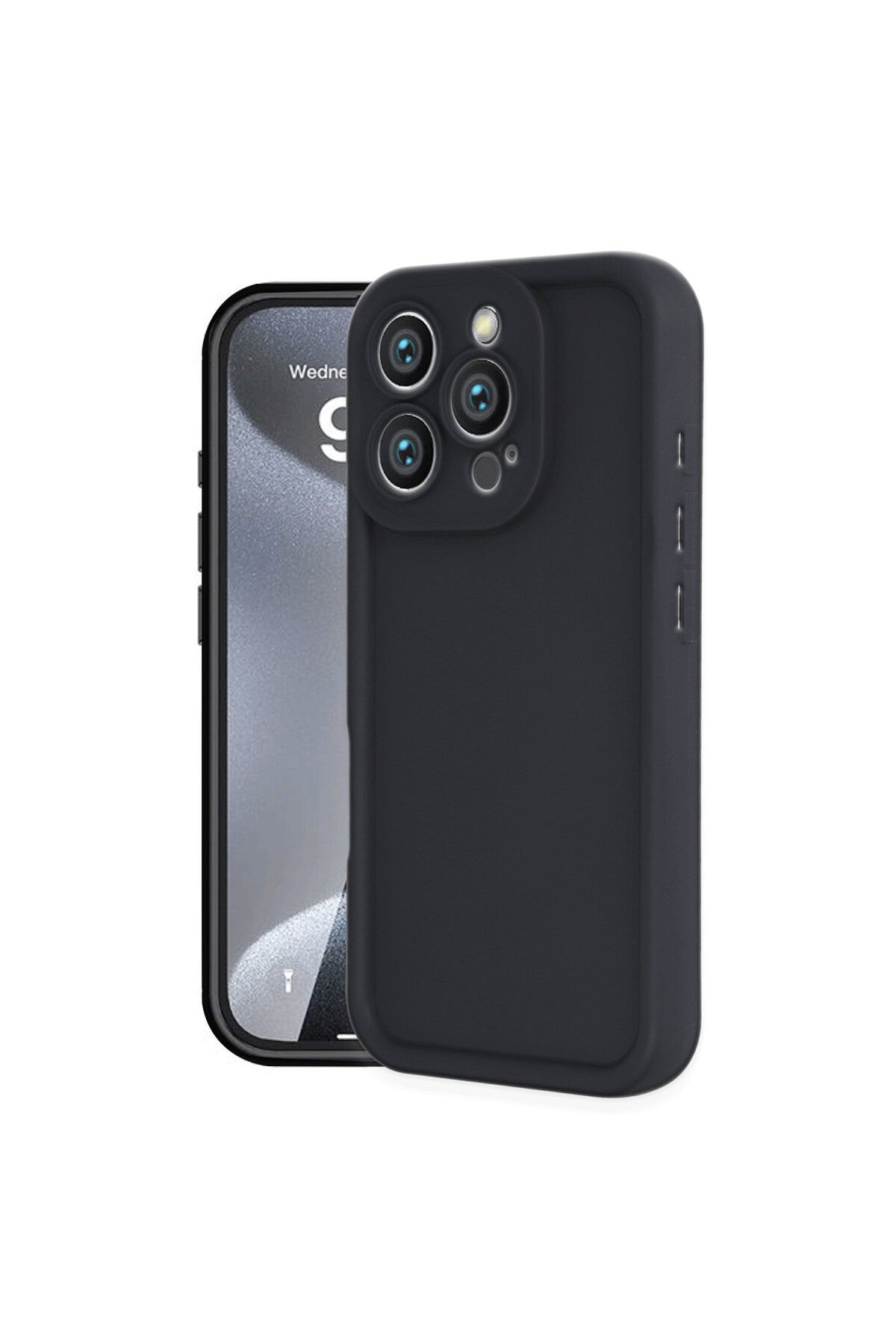 Apple iPhone 16 Pro Uyumlu Kılıf Viera Silikon - Siyah