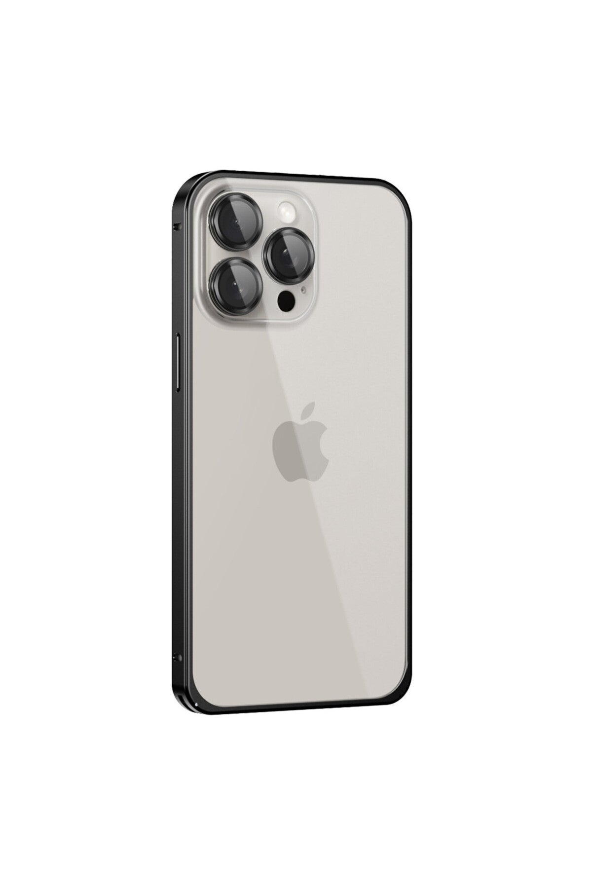 Joko Apple iPhone 15 Pro Max Uyumlu Metal Bumper Mat Kapak - Siyah