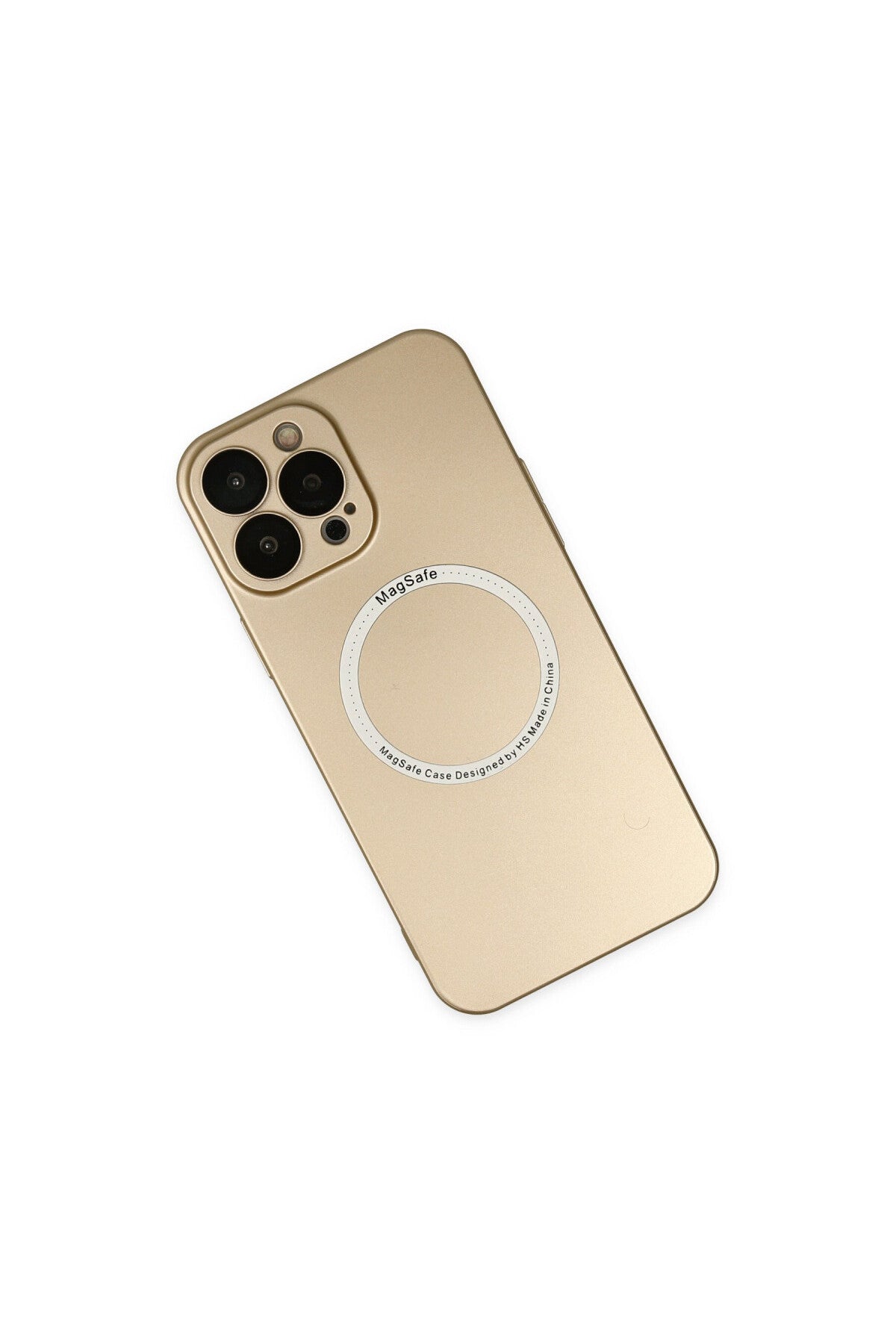 Apple iPhone 13 Pro Uyumlu Kılıf Jack Magneticsafe Lens Silikon - Gold