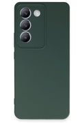 Vivo V30 Lite 4G Uyumlu Kılıf First Silikon - Koyu Yeşil