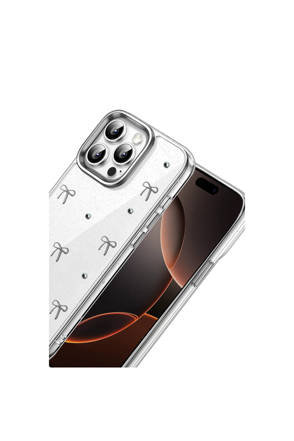 Apple iPhone 16 Pro Max Uyumlu Fiyonk Desenli Kapak - Desen 5