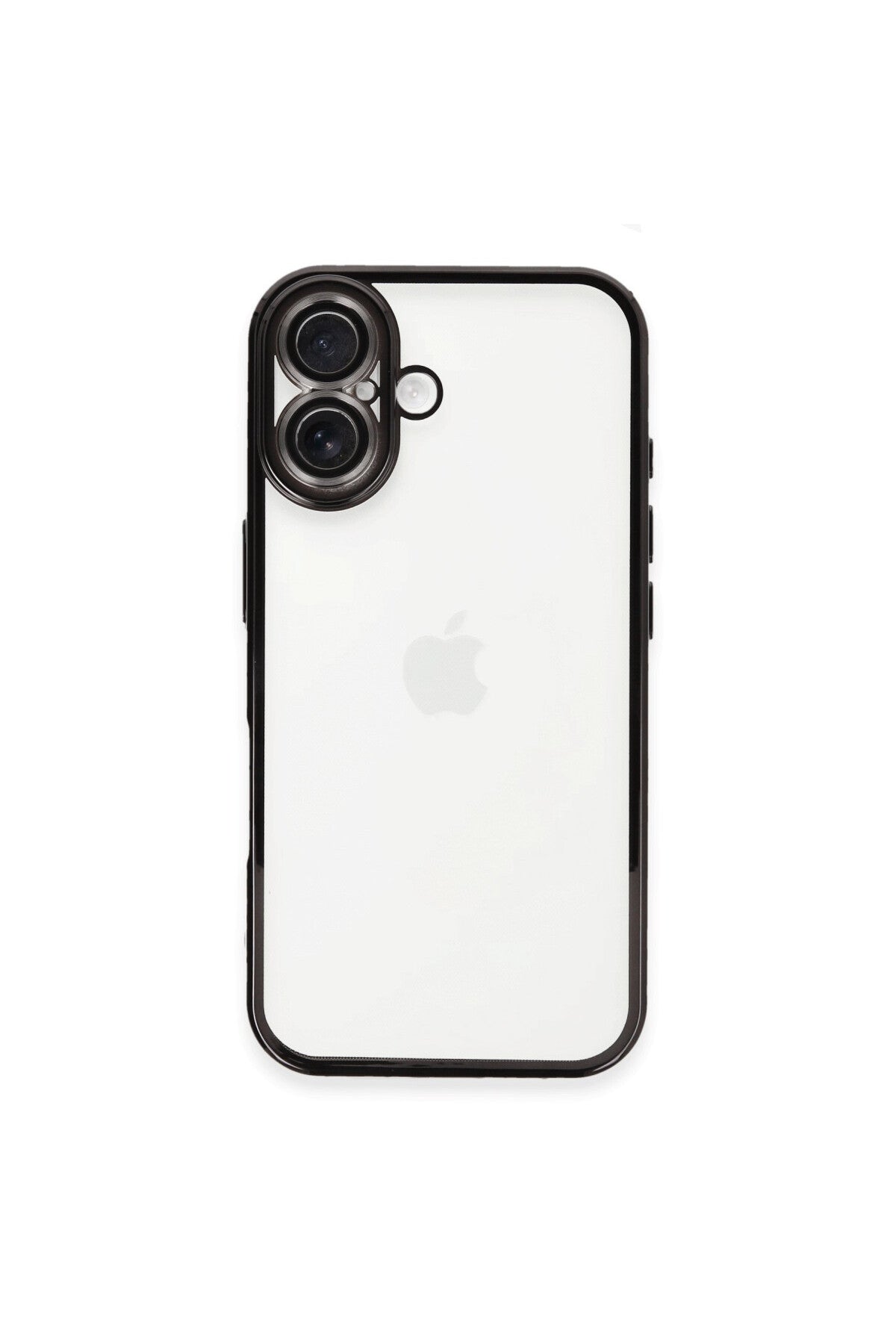 Apple iPhone 16 Uyumlu Kılıf Lensli Silikon - Siyah