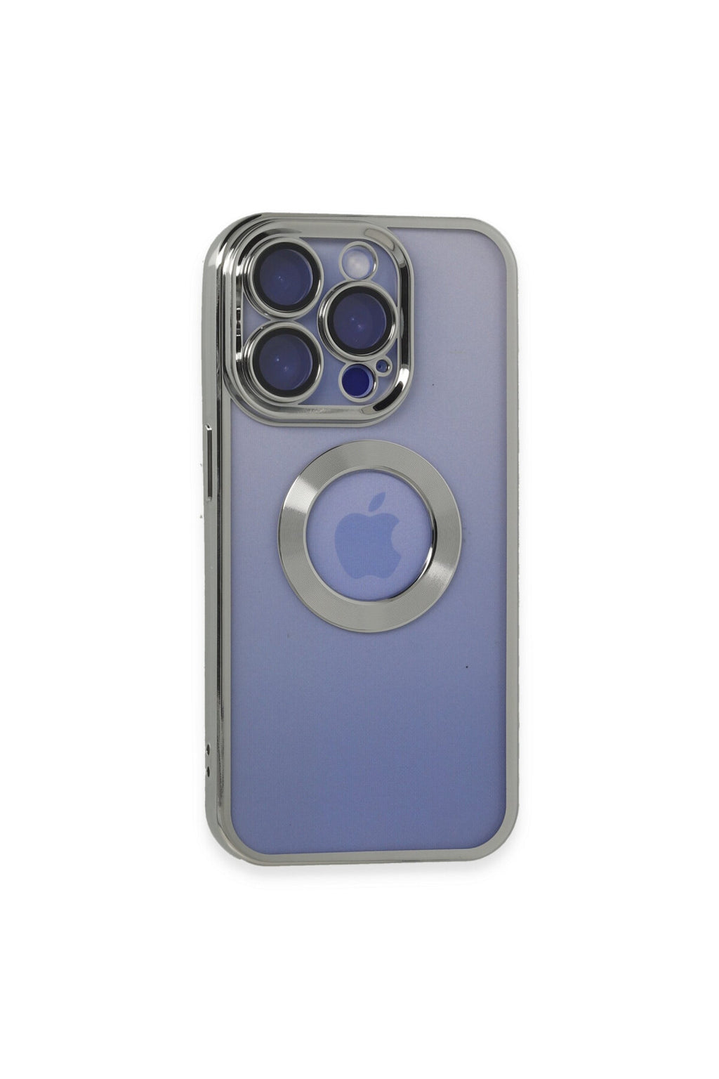 Apple iPhone 15 Pro Uyumlu Kılıf Slot Silikon - Gümüş
