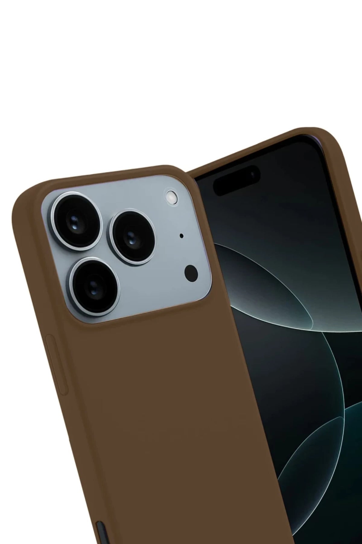 Apple iPhone 17 Pro Max Uyumlu First Silikon - Kahverengi