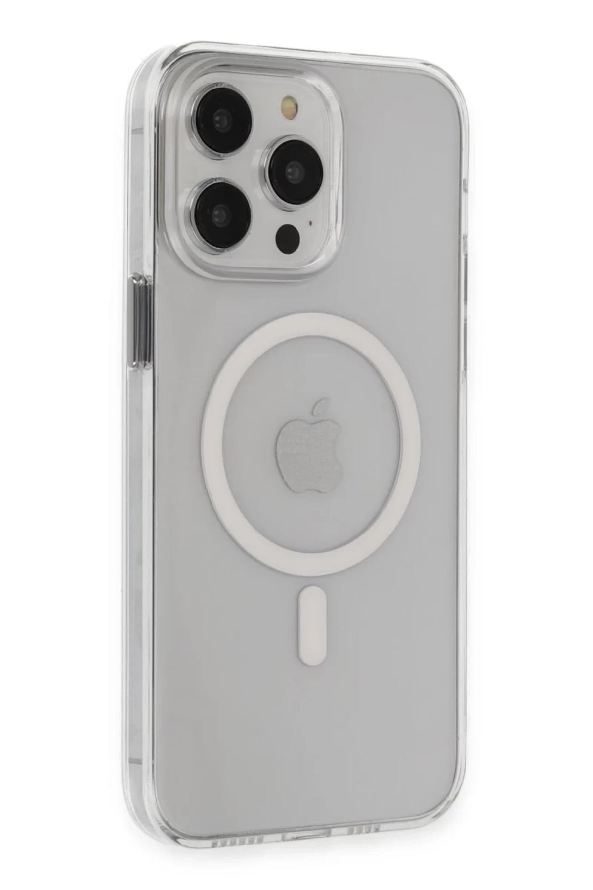 Apple iPhone 15 Pro Max Uyumlu Kılıf Tron Şeffaf Magsafe Kapak - Şeffaf