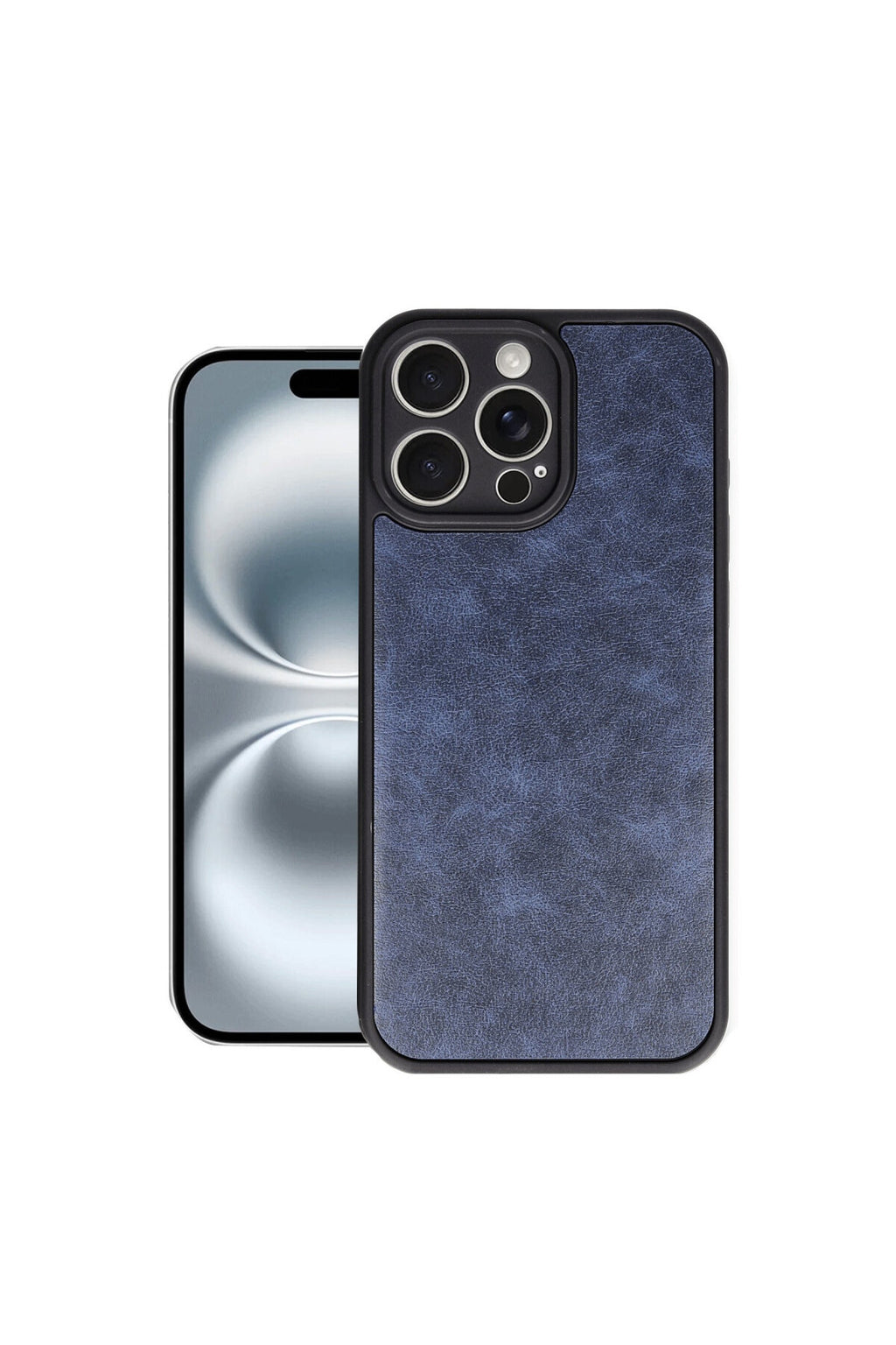 Apple iPhone 16 Pro Max Uyumlu Kılıf Aras Deri Kapak - Lacivert
