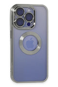 Apple iPhone 15 Pro Uyumlu Kılıf Slot Silikon - Gümüş